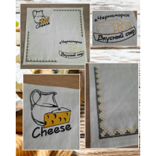 Серветка сервірувальна льон 40х40 Смачний сир