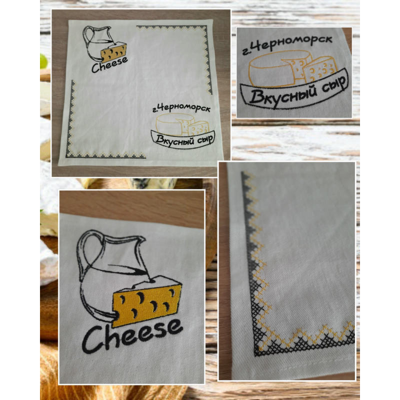 Серветка сервірувальна льон 40х40 Смачний сир