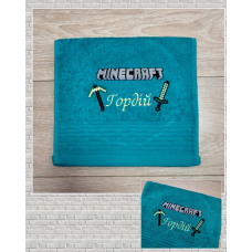 Іменний рушник для рук бавовна 30х50см Minecraft