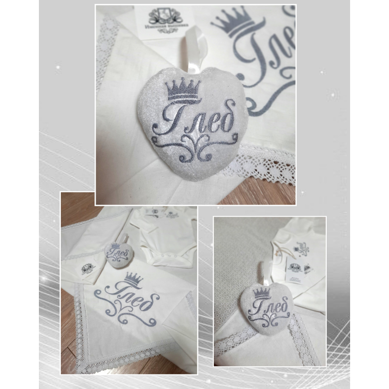 Іменне брязкальце-сердечко Гліб Іменне брязкальце-сердечко Гліб