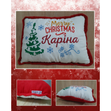 Іменна подушка Карина Різдво