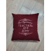 Іменна подушка Текстиль для дому бордовий Іменна подушка Текстиль для дому бордовий