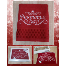 Саме лазневий рушник бавовна 70х140 см Вікторія