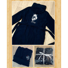 Іменний банний халат 100% бавовна King