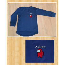 Виготовлення нашивки на лонгслів Among us Artem