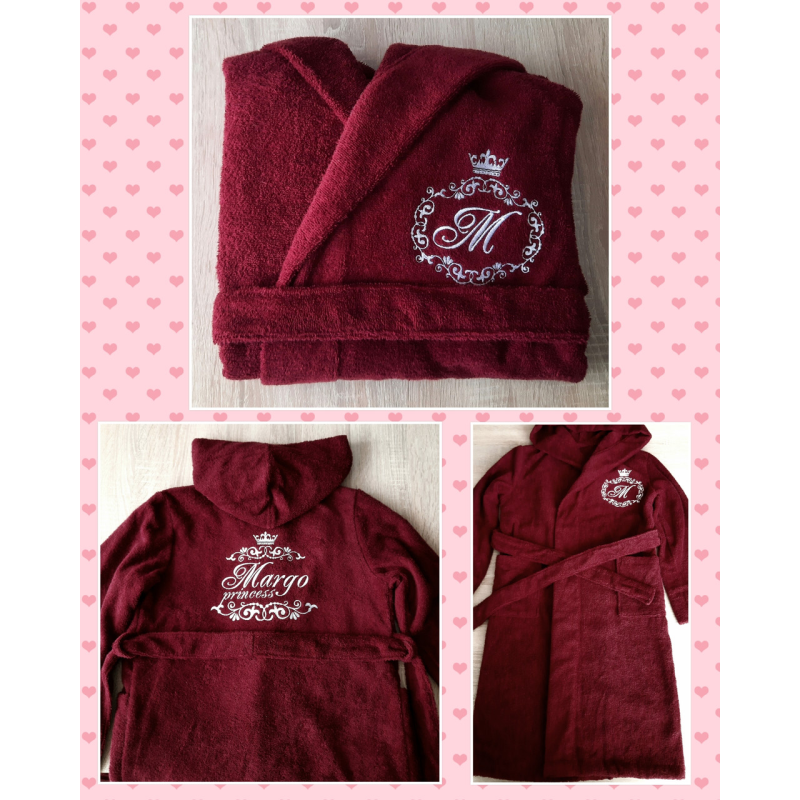 Іменний дитячий банний халат 100% бавовна Margo Іменний дитячий банний халат 100% бавовна Margo