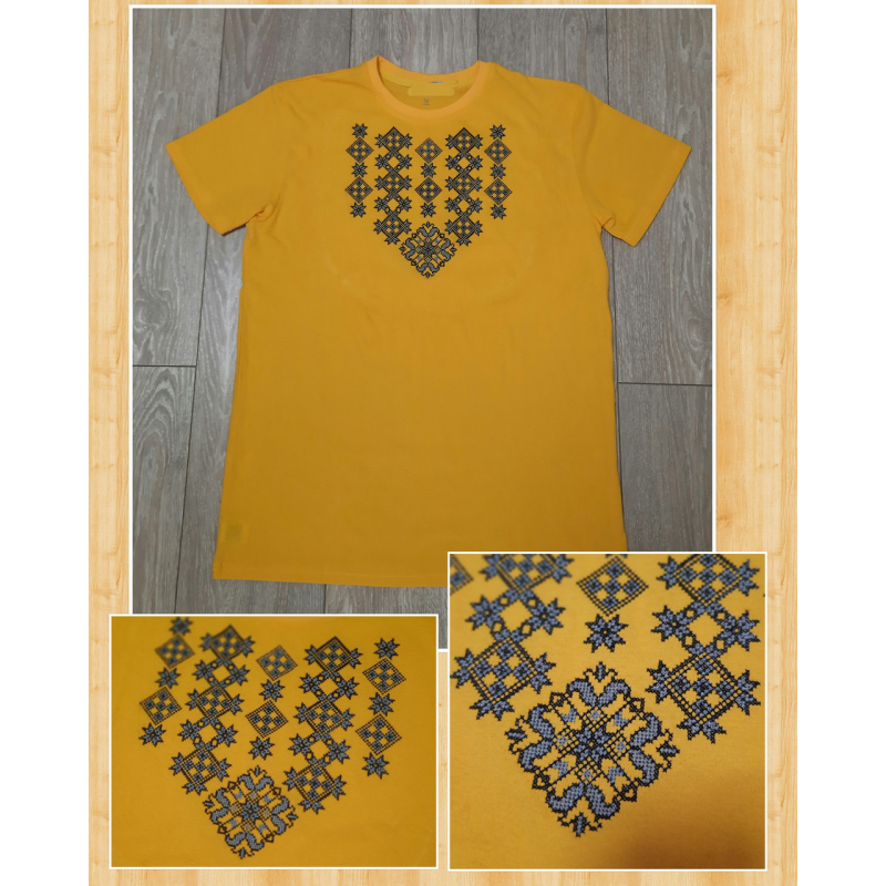 Футболка-вишиванка жовта 100% бавовна