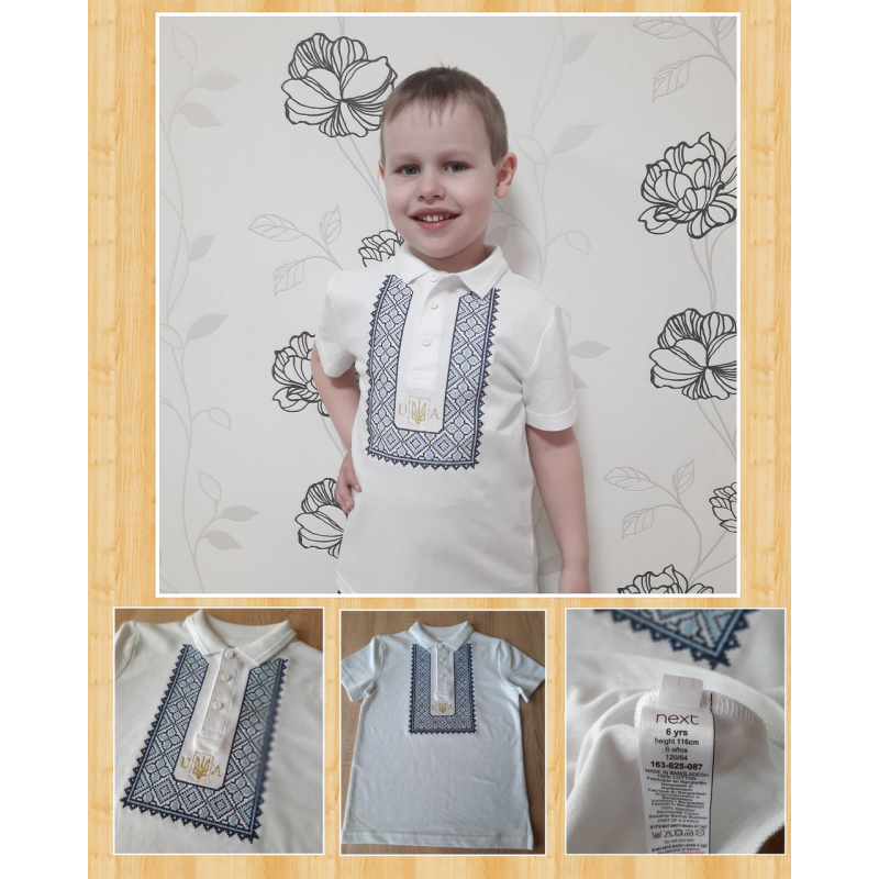 Футболка-поло-вишиванка дитяча NEXT 100% бавовна Футболка-поло-вишиванка дитяча NEXT 100% бавовна