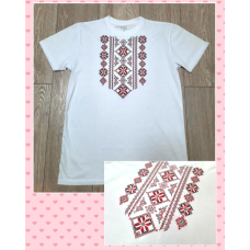Футболка-вишиванка біла 100% бавовна