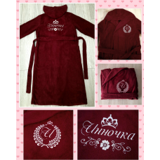 Іменний банний халат 100% бавовна Інночка