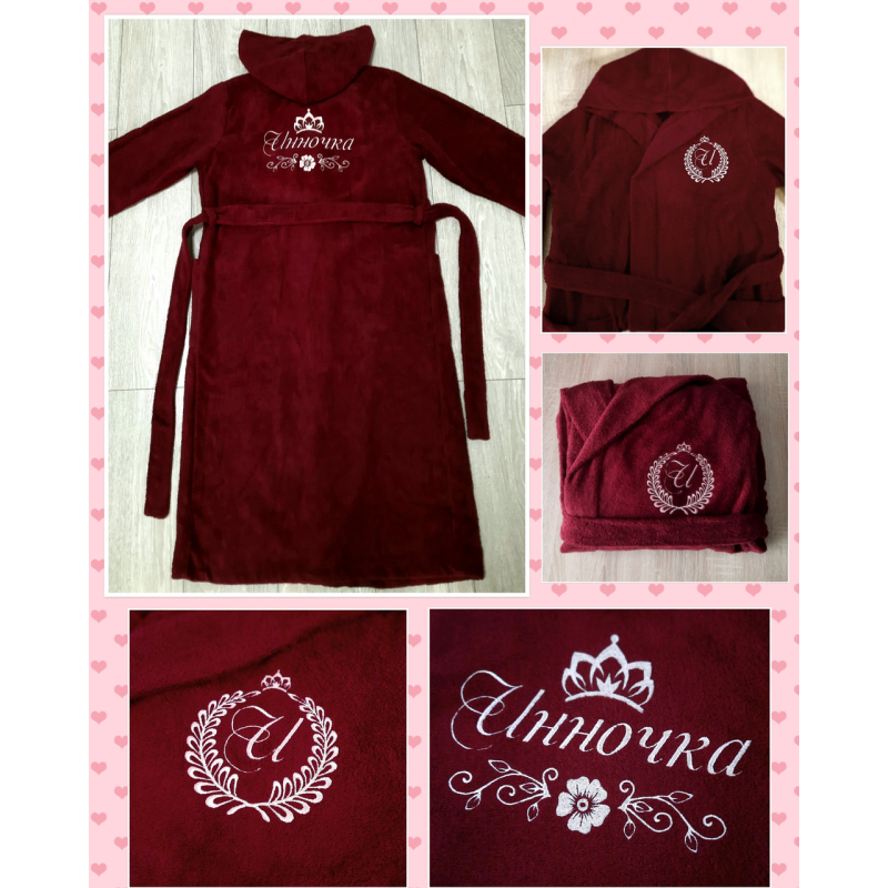 Іменний банний халат 100% бавовна Інночка Іменний банний халат 100% бавовна Інночка