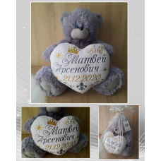 Ведмедик Тедді метрика 40см Матвей