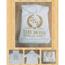 Іменний банний халат 100% бавовна The Boss