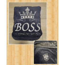 Іменний банний халат 100% бавовна Boss корона ваги