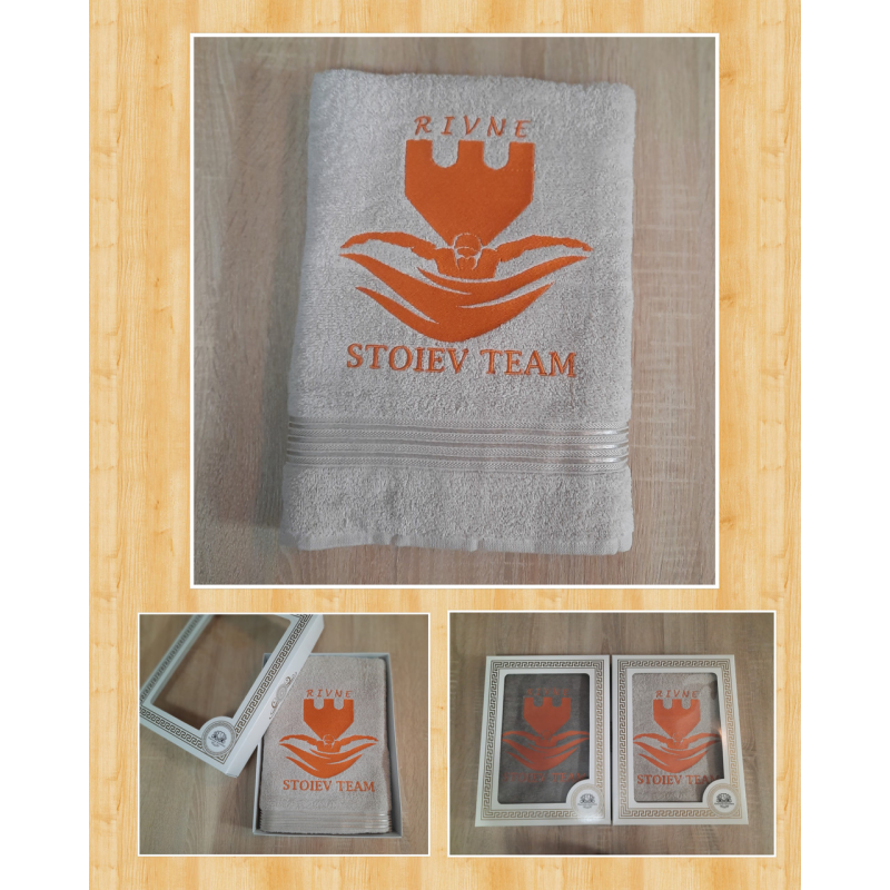 Іменний банний рушник бавовна 70х140см клуб плавання Рівне Stoiev Team Іменний банний рушник бавовна 70х140см клуб плавання Рівне Stoiev Team