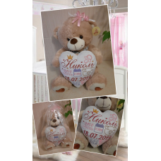 Ведмедик-метрика капучино великий 38 см Ніколь