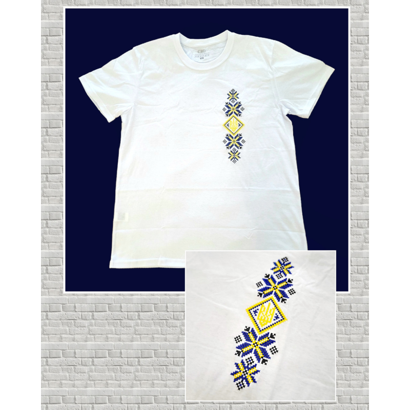 Футболка-вишиванка біла 100% бавовна Футболка-вишиванка біла 100% бавовна