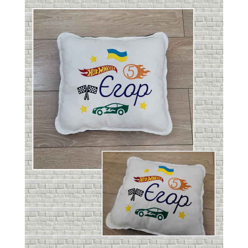 Іменна подушка Єгор HotWheels Іменна подушка Єгор HotWheels
