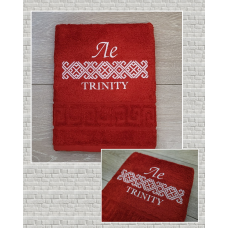 Іменний рушник бавовна 50х90см Ле червоний вишиванка