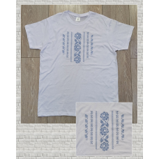 Футболка-вишиванка пряма Валентина біла 100% бавовна