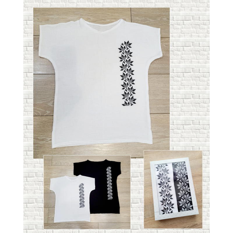 Вишиванка дитяча біла Ірина з мусліну, 100% натуральна тканина Вишиванка дитяча біла Ірина з мусліну, 100% натуральна тканина