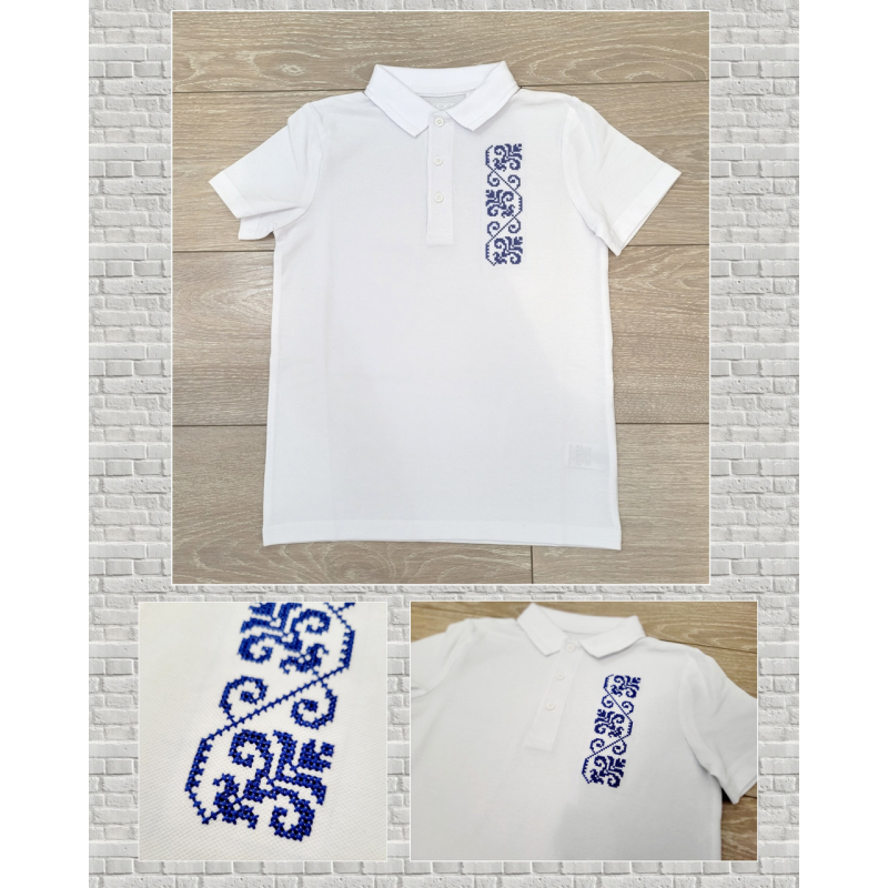 Футболка-поло-вішиванка сорочка дитина 100% бавовна Даня