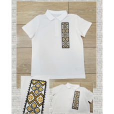 Футболка-поло-вишиванка сорочка дитяча 100% бавовна Богдан