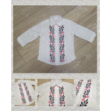 Сорочка-вишиванка для дівчинки Ягідки рожевий