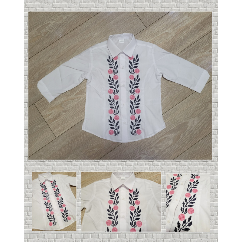 Сорочка-вишиванка для дівчинки Ягідки рожевий Сорочка-вишиванка для дівчинки Ягідки рожевий