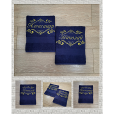 Набір іменних рушників  50х90см бавовна Олександр, Микола