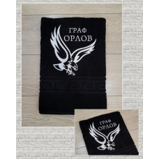 Банний рушник бавовна 70х140см Граф Орлов чорний