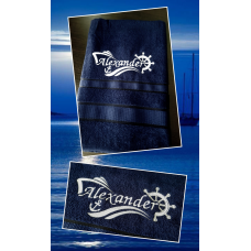 Саме лазневий рушник бавовна 70х140 см морський Alexander